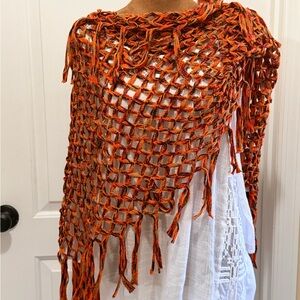 BOHO XL Infinity Scarf / Shawl with Honeycomb Weave or Open Weave from Judd